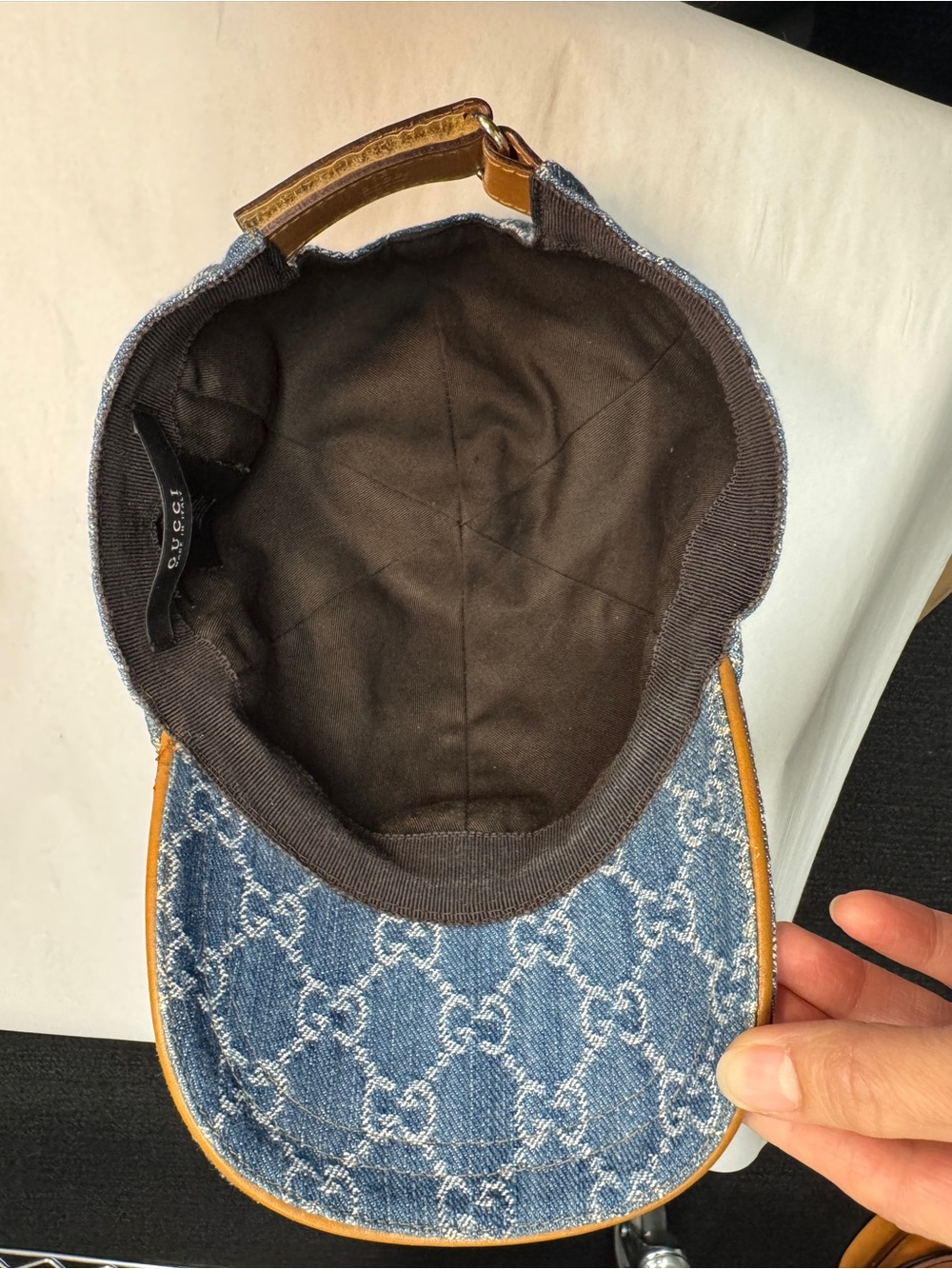 Authentic Gucci Denim GG Baseball Cap - Picture 3 of 10